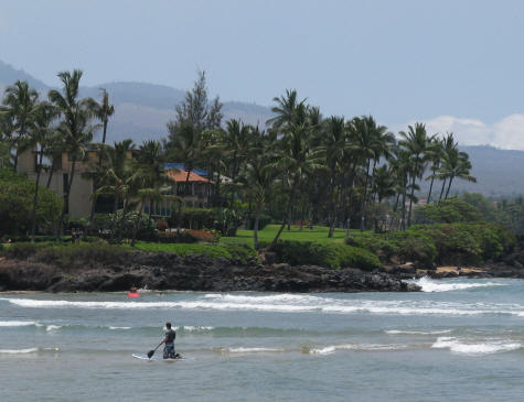 Paddling a Surf Board